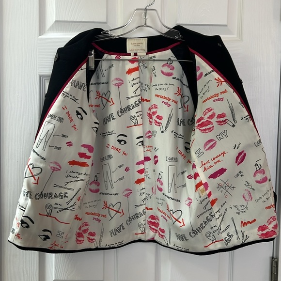 Kate Spade Black Vest gold buttons size 8 - Picture 5 of 9